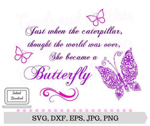 Download Butterfly SVG Caterpillar SVG Butterfly Clipart Svg Cut | Etsy