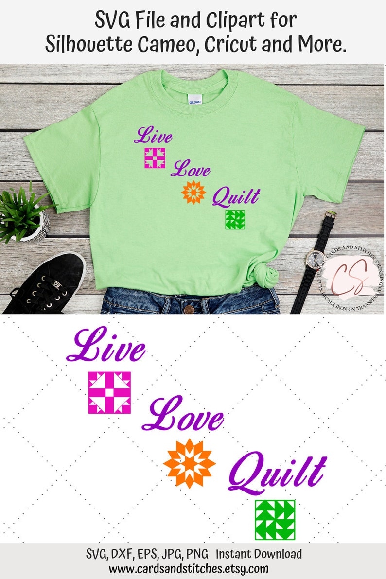 Download Quilt SVG Live Love Quilt SVG Quilting SVG Digital | Etsy