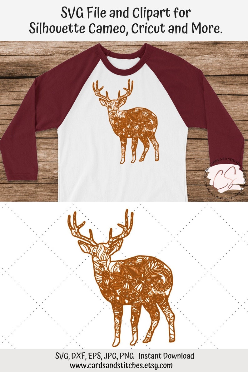 Download Deer Mandala SVG and Clipart Great for Cricut and ...