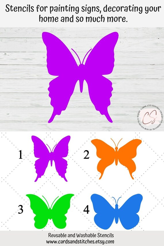 Butterfly Stencil Butterfly Craft Stencil Art Stencil Craft Stencil Stencils Reusable Stencil Great For Walls Clothes Wood