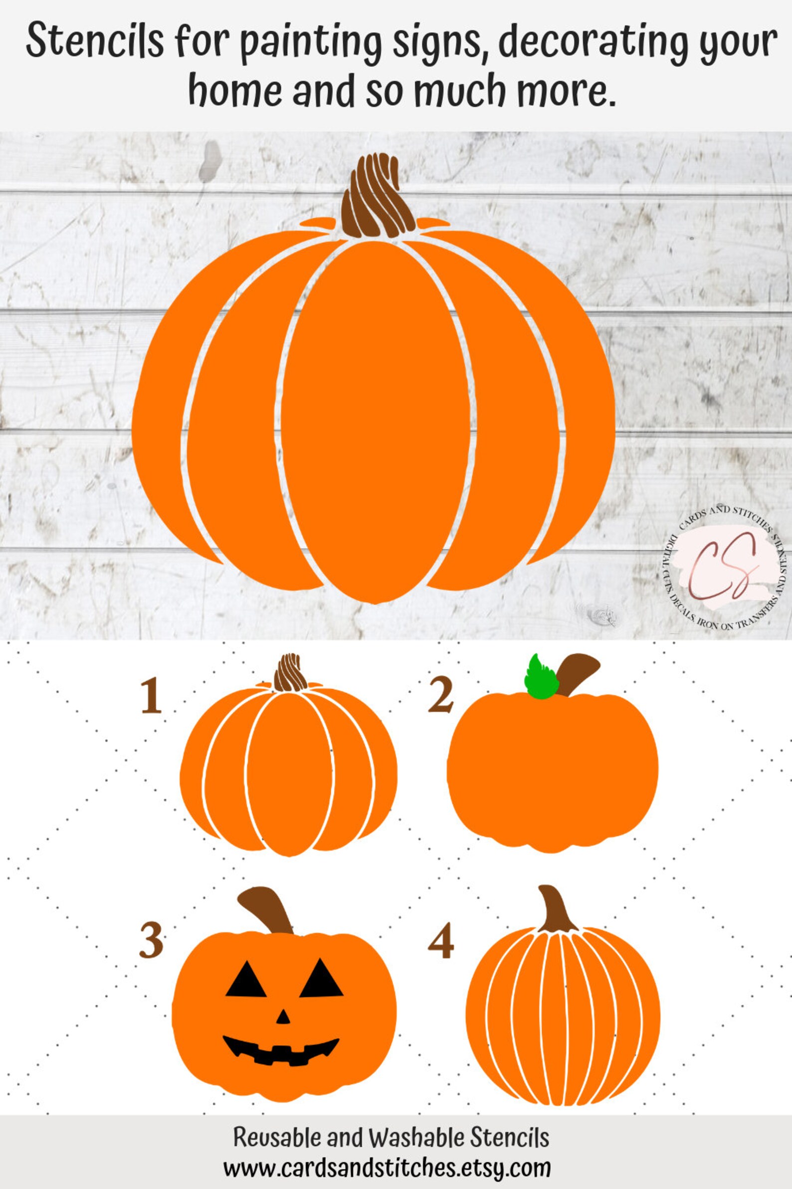 Pumpkin Face Stencils Great for Painting on Wood Signs Mugs - Etsy