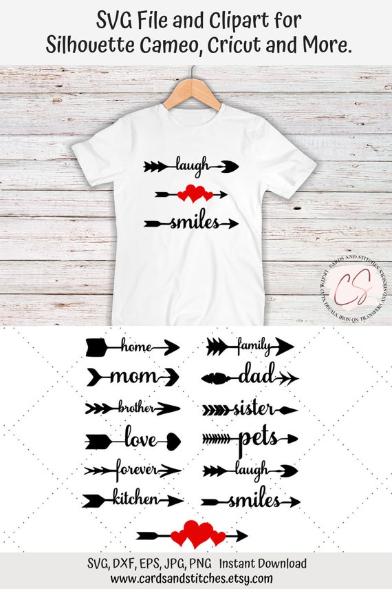 Download Arrow Words Svg Family Words Svg Digital Cutting File Etsy