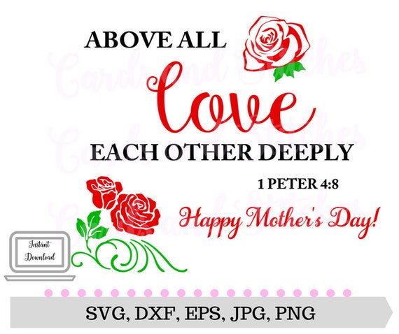 Download Items similar to Love SVG - Mother's Day SVG - Roses SVG ...