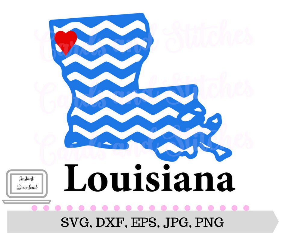 Louisiana SVG Chevron State SVG Digital Cutting File