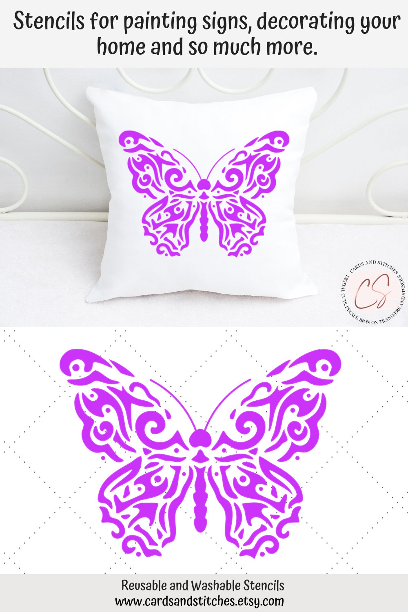 Butterfly Stencil Butterfly Craft Stencil Art Stencil Etsy