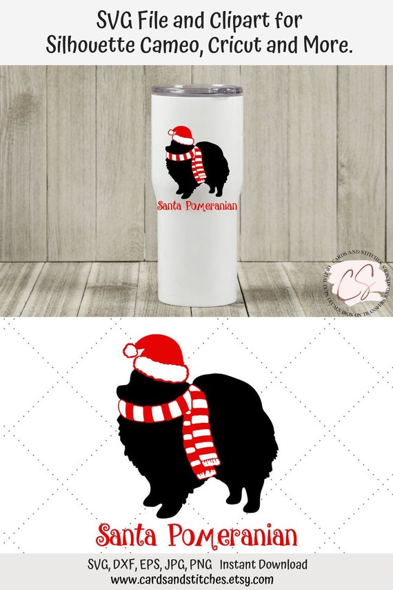 Download Free Santa Pomeranian Svg Christmas Dog Svg Instant Download Etsy SVG DXF Cut File