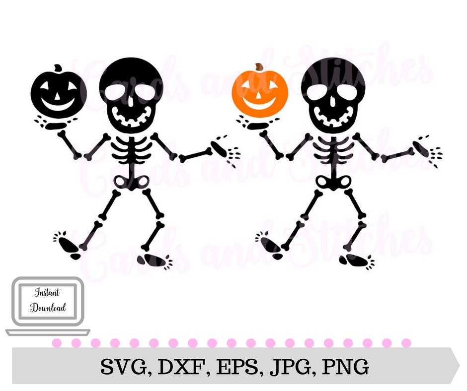 Download Skeleton SVG Halloween SVG Skeleton Pumpkin SVG Digital | Etsy