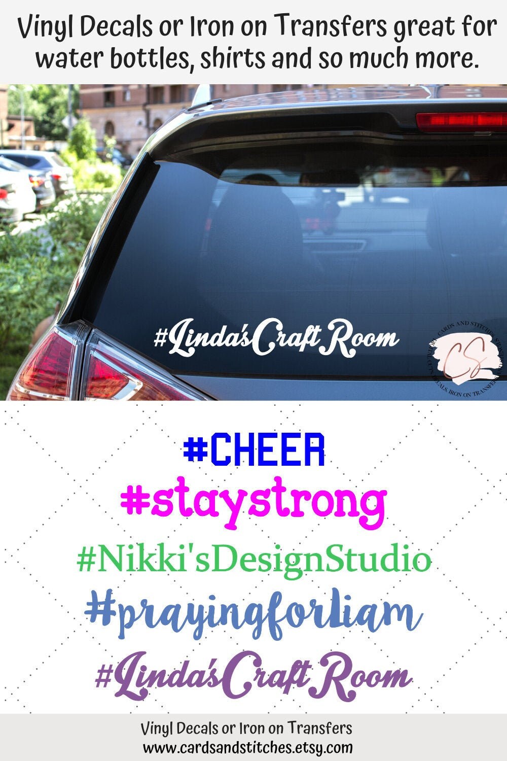 Hashtag Vinyl Decals and Ironon Transfers Great for Cars Etsy