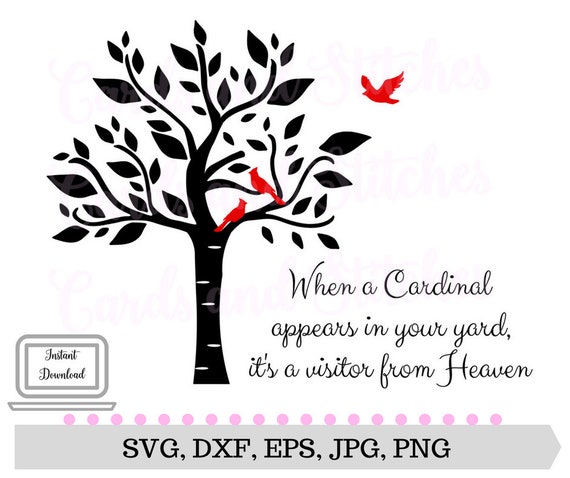 Tree SVG Cardinal SVG Cardinal from Heaven Digital | Etsy