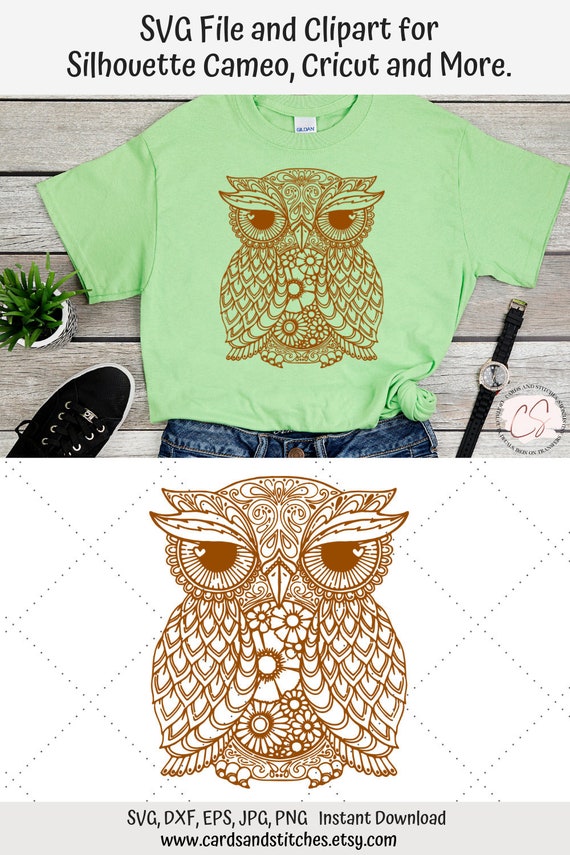 Download Owl Mandala Svg Cutting File For Cricut And Silhouette Etsy