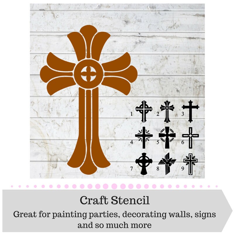 Cross Stencil Religious Stencil Art Stencil Craft Etsy