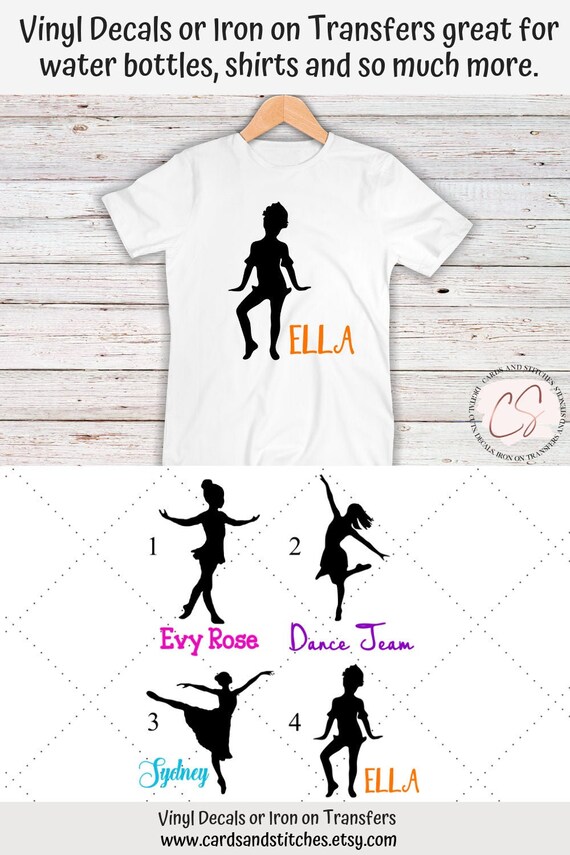 Dancer Decals Custom Dancer Decals Vinyl Decals Water Etsy