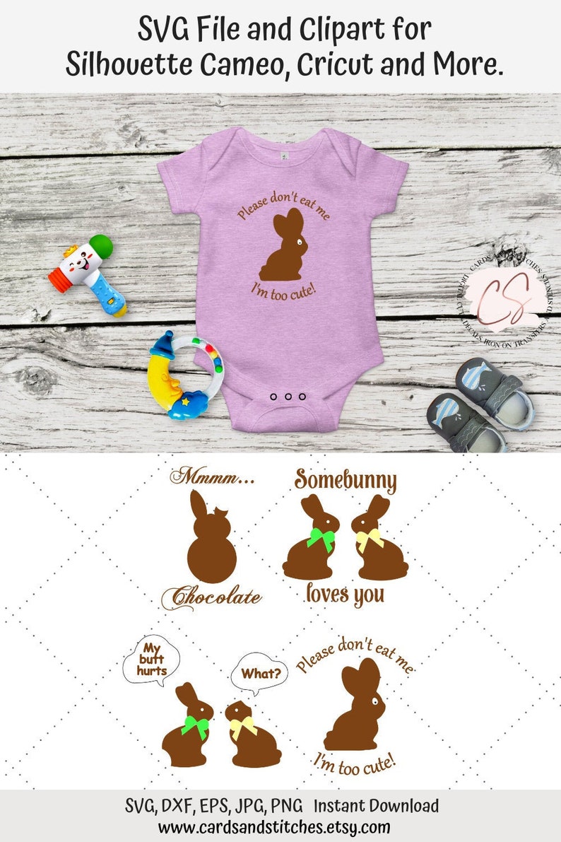 Download Easter SVG Easter Bunnies SVG Chocolate Bunnies SVG | Etsy