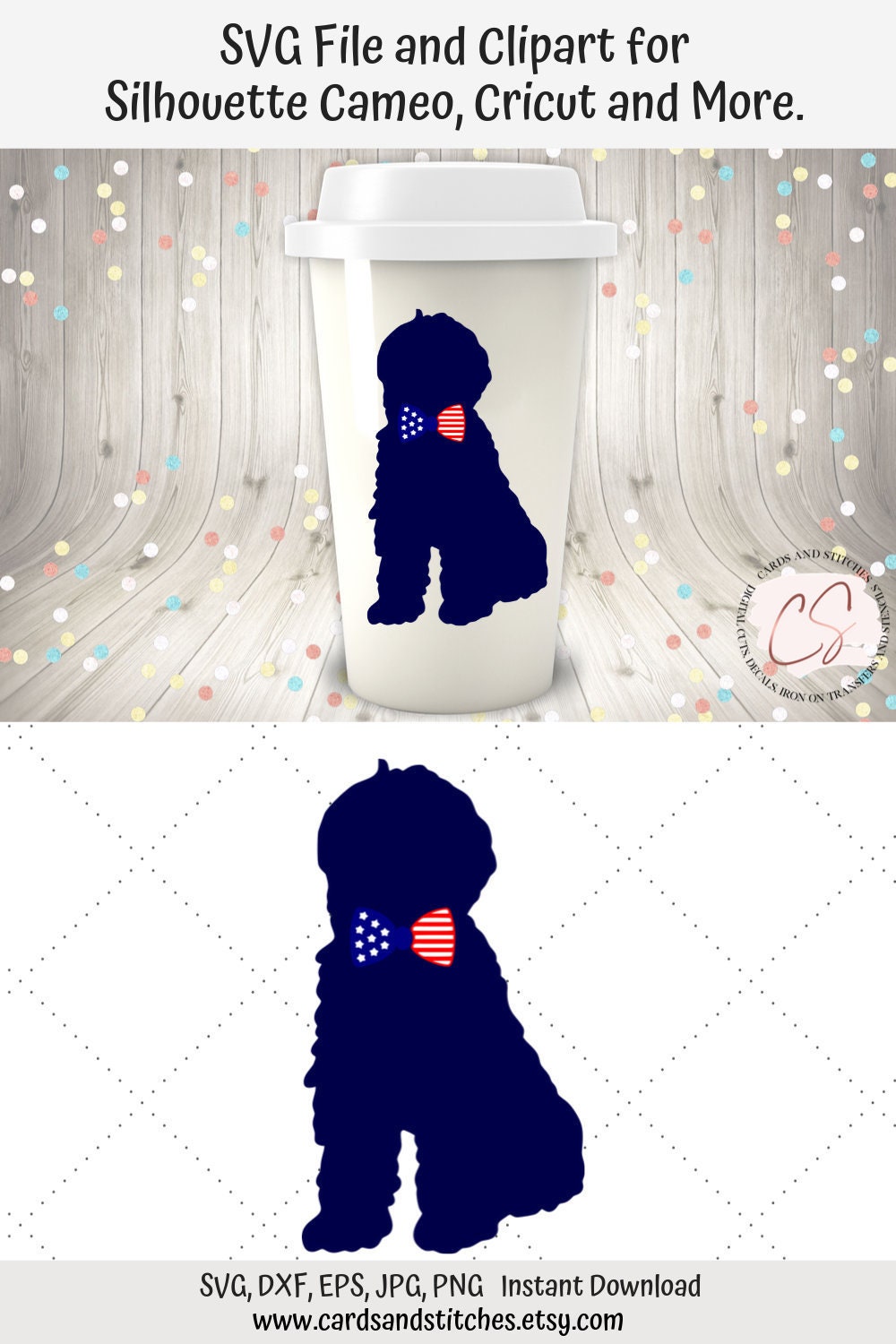 Download Goldendoodle Clipart Goldendoodle SVG July 4th Dog SVG | Etsy