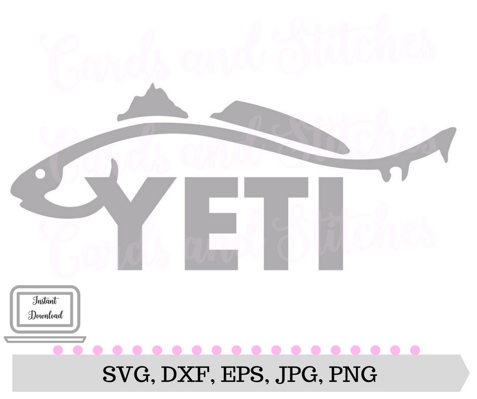 Download Yeti Fish SVG Digital Cutting File Yeti Cup SVG Instant | Etsy