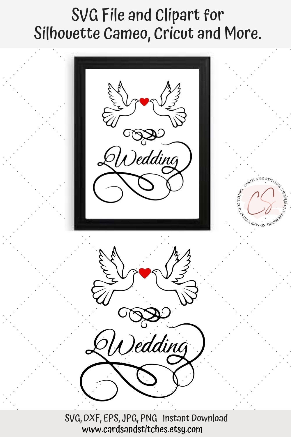 Download Wedding SVG Wedding Doves SVG Wedding Printable Digital | Etsy