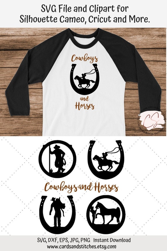 Download Free Cowboys Svg Horses Svg Horseshoes Svg Digital Cutting Etsy SVG Cut Files