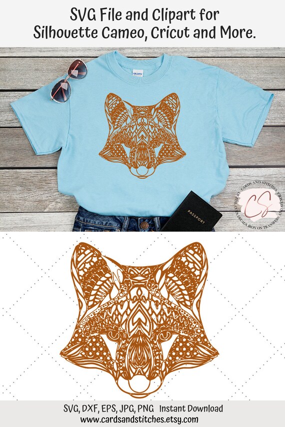 Download Fox Mandala SVG Fox SVG Digital Cutting File Silhouette | Etsy