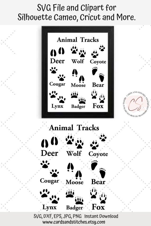 Download Animal Tracks Svg Animals Svg Animal Paw Prints Svg Etsy