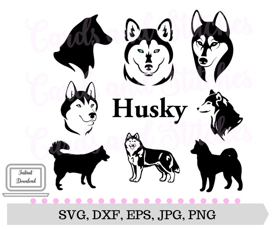 Download Husky SVG Husky Silhouetten Hund SVG Datei Digital | Etsy