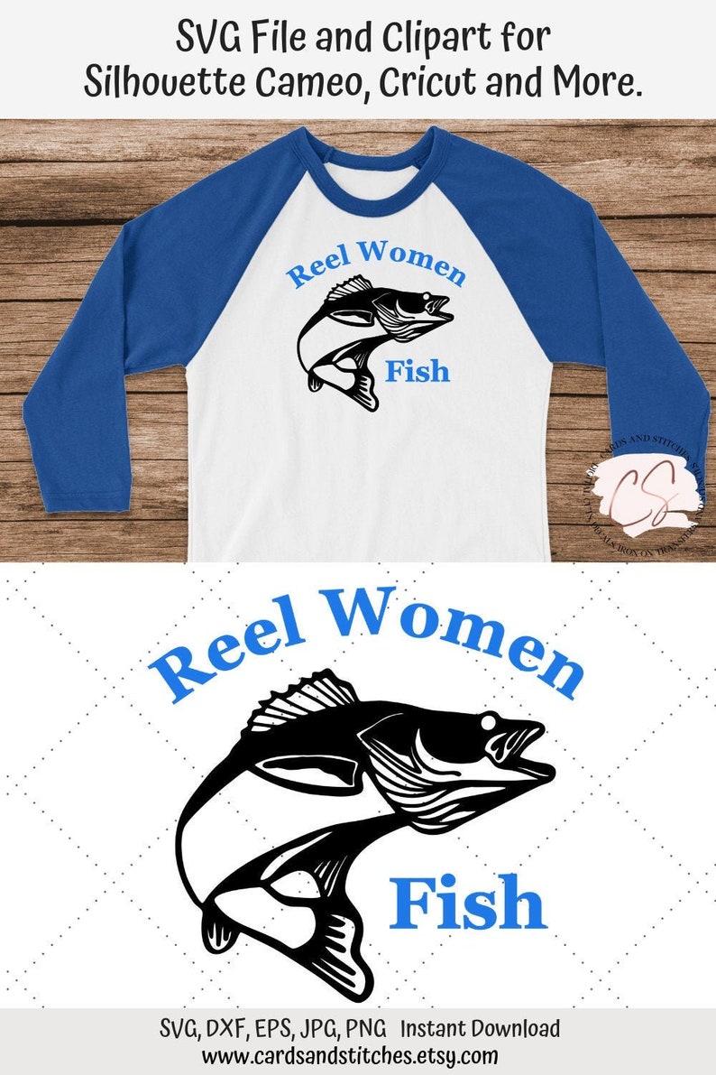 Download Fish SVG Reel Women Fish SVG Fishing SVG Digital Cutting ...