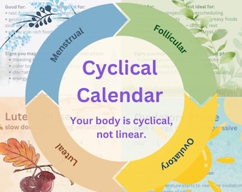 Cyclical Calendar for Cycle Syncing: Rhyme with Your Inner Menstrual Seasons