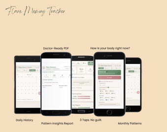 App voor het volgen van symptomen van chronische ziekten | Symptoombranden in 3 tikken | Genereer een doktersklare pdf | Fibromyalgie | POTTEN | Geen login