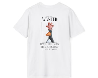 Wanted Chicken Poster Unisex T-Shirt | Feathers McGraw, Wallace and Gromit
