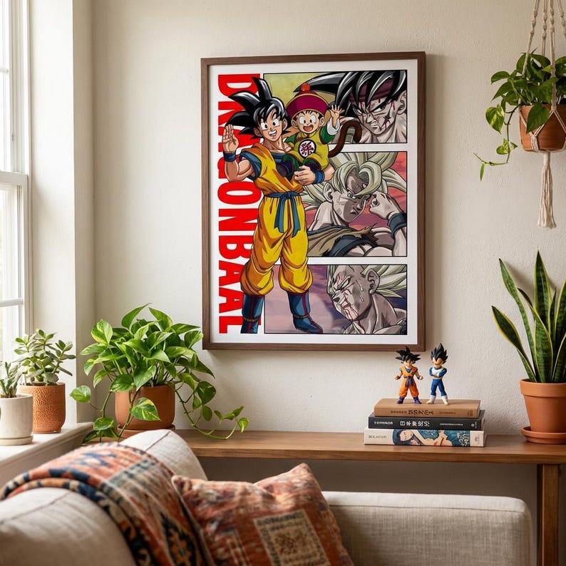Dragon Ball Z Poster Goku & Gohan Wall Art L Anime Manga Style Print ...