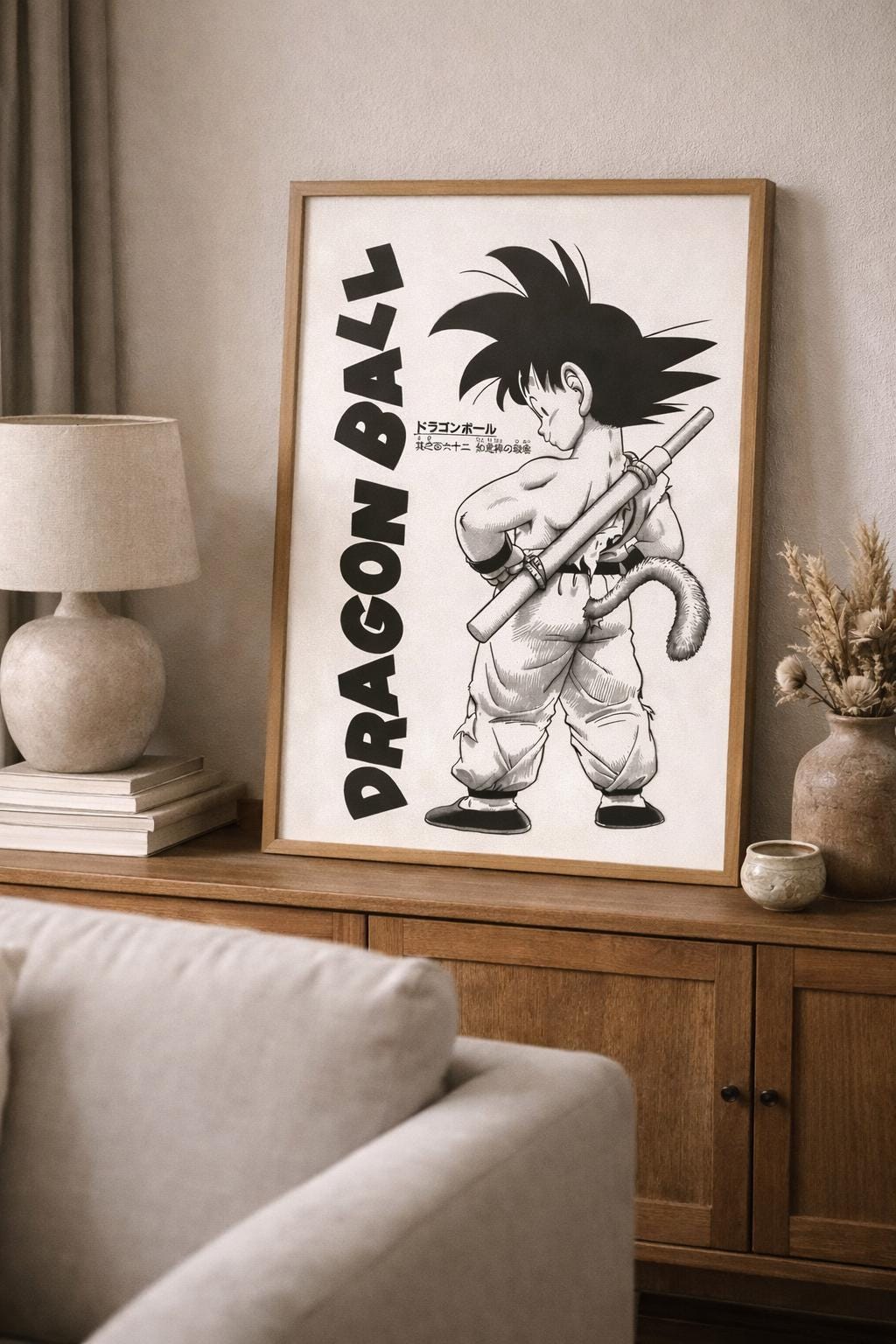 Dragon Ball Goku Poster | Vintage Anime Wall Art | Retro Manga Print ...