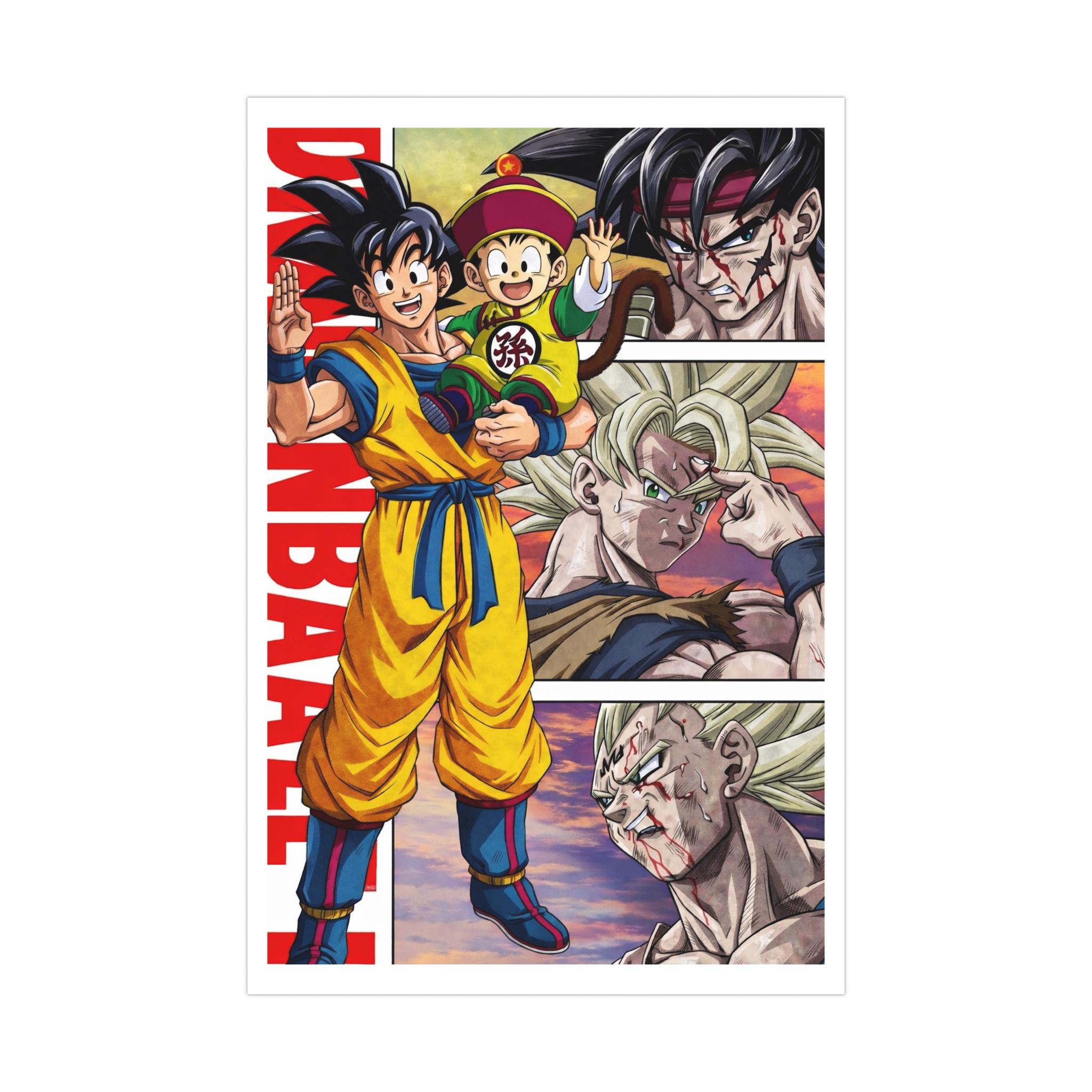 Dragon Ball Z Poster Goku & Gohan Wall Art L Anime Manga Style Print ...
