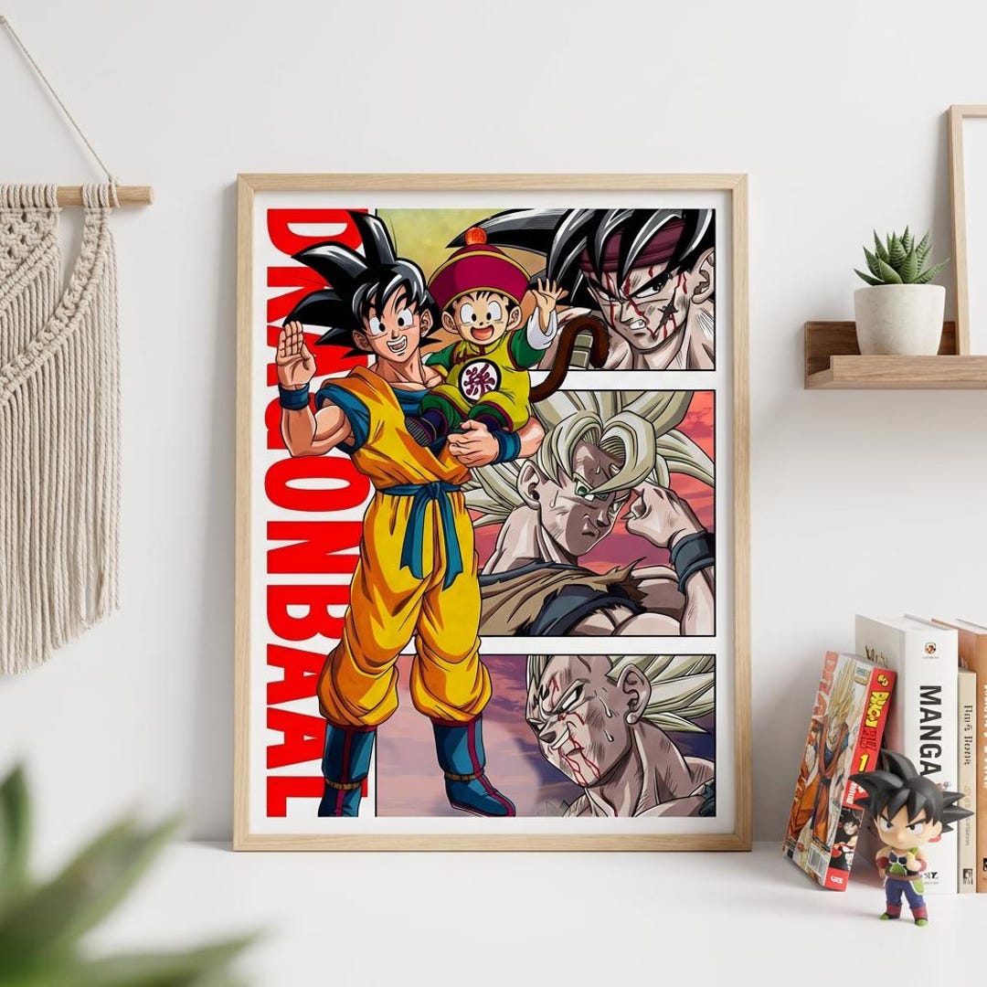 Dragon Ball Z Poster Goku & Gohan Wall Art L Anime Manga Style Print ...