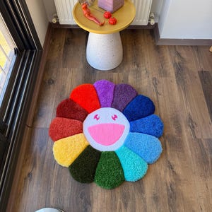 Takashi Murakami Flower Rug - Etsy