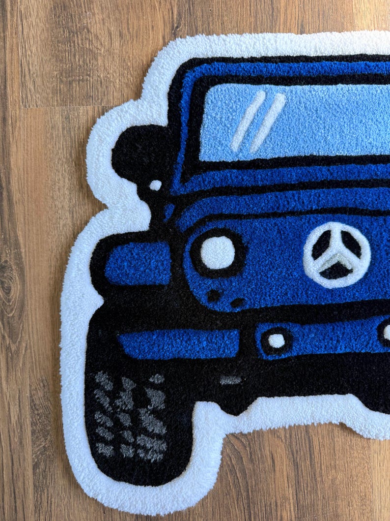 Jeep Tufted Rug , Kids Car Rug , Boys Room Decor - Etsy
