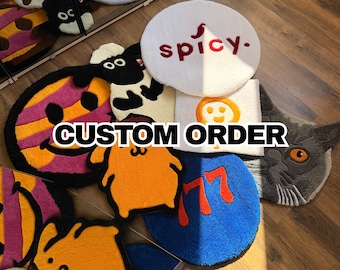 Benutzerdefinierter getufteter Teppich, handgemachtes Acrylgarn, personalisiertes Design Wohnkultur
