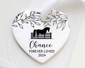 Horse Memorial Gift - Horse Loss Gift - Horse Loss Ornament - Horse Heart Keepsake - Horse Sympathy Gift - Horse Memory Ornament Gift