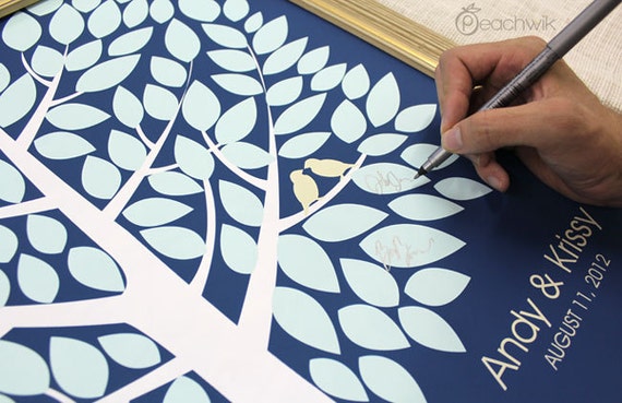 Diy Wedding Guest Book Alternative Wishwik Tree Guest Book Etsy