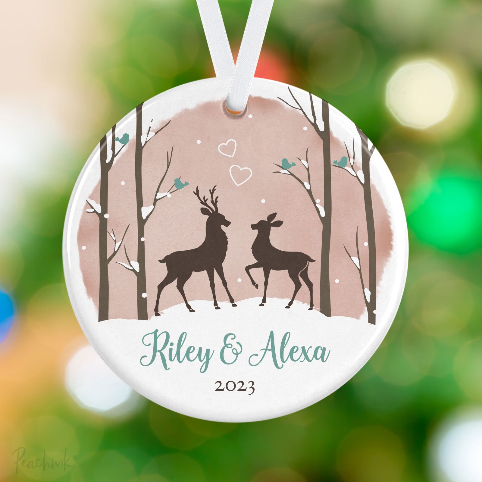 Deer Couple Ornament 