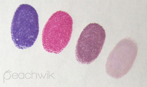 Set of 3 Pink and Tan Fingerprint Tree Stamp Pads, Memento Dew