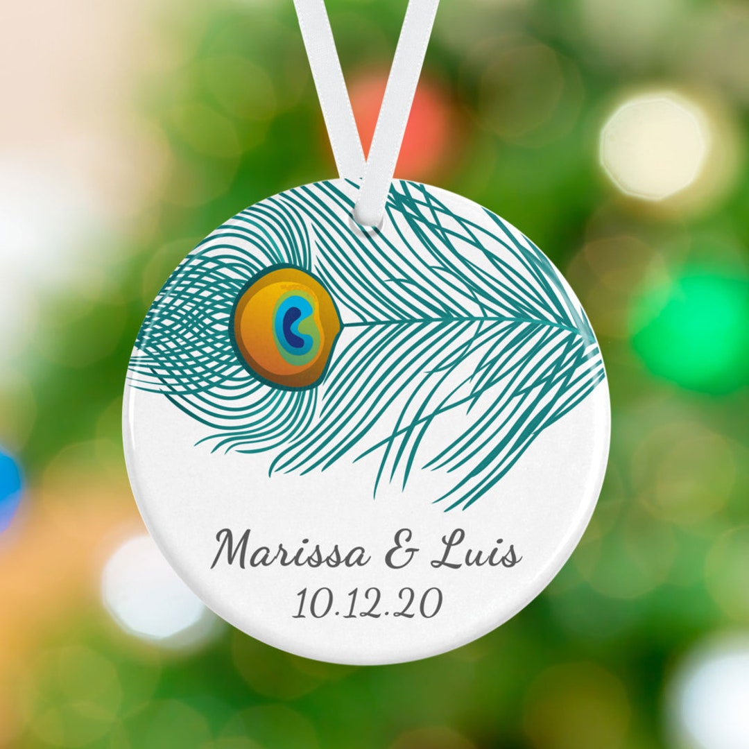 Newlywed Keepsake Ornament personalized Holiday Ornament Etsy