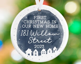 First Christmas In Our New Home Ornament - New Home Ornament - Personalized Housewarming Ornament - Moving Ornament Keepsake