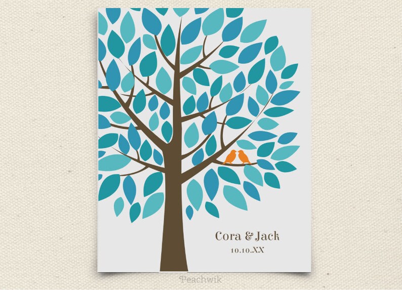 75 guest sign in Wedding Guest Book Alternative Guest Book Alternative Art Peachwik Printable Personalized PDF Wishwik Wedding Tree