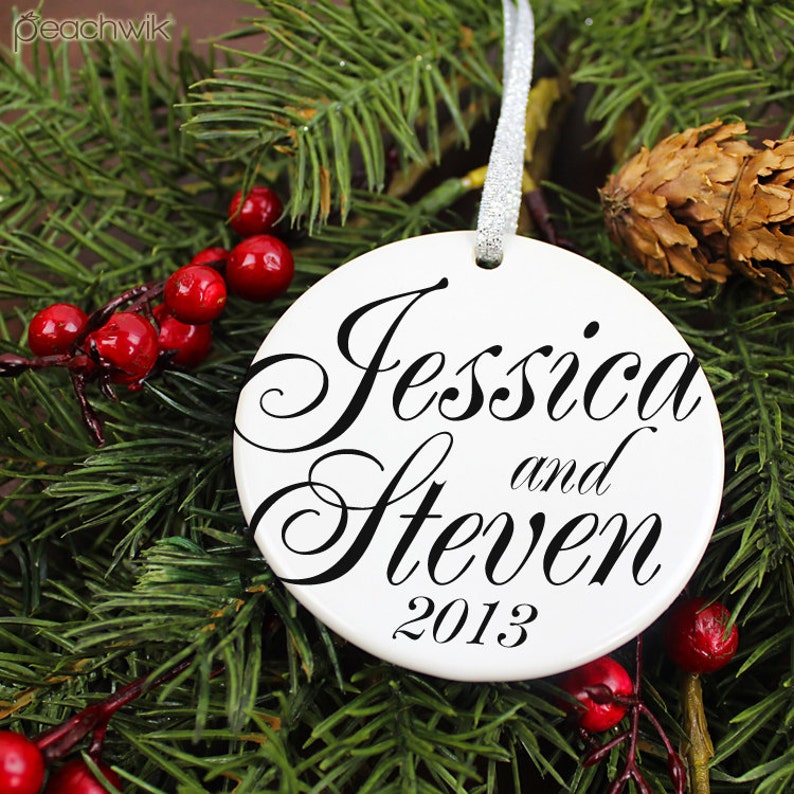 Newlywed Keepsake Ornament Personalized Holiday Ornament Etsy