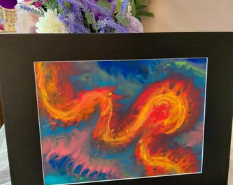 Ember Tide – Original Abstract Oil Pastel Artwork on Arches Paper, 9x12 Vibrant Contemporary Wall Art