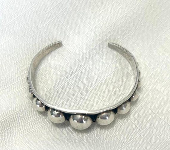 Solid Sterling Silver Mexico Cuff Bracelete - image 2