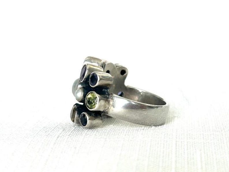 Nicky Butler Silver Rings Nicky Butler Natural Multi Gemstone Sterling Silver Ring - Etsy