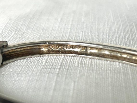 Solid Sterling Bangle with Round and Square Natur… - image 8