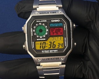 Casio AE-1200 Casino Royale „Super Nintendo Edition“ | Retro-Custom-Uhr | SNES-Gaming-Mod | Limitierte Auflage | KProjectLab