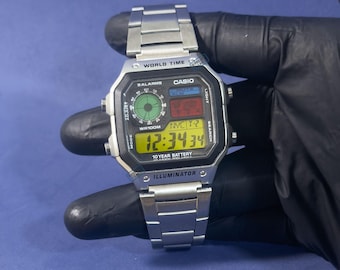 Casio AE-1200 Casino Royale „Super Nintendo Edition“ | Retro-Custom-Uhr | SNES-Gaming-Mod | Limitierte Auflage | KProjectLab