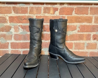 Vintage Harley Davidson Cowboy Boot